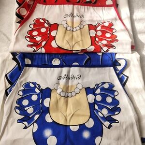 Polka Dot Apron Set - Red and Blue